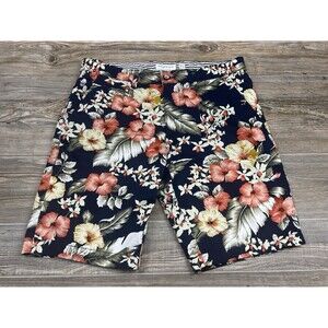 Denim & Flower Ricky Singh Mens Power Stretch Floral Shorts Size 32 Preppy Beach